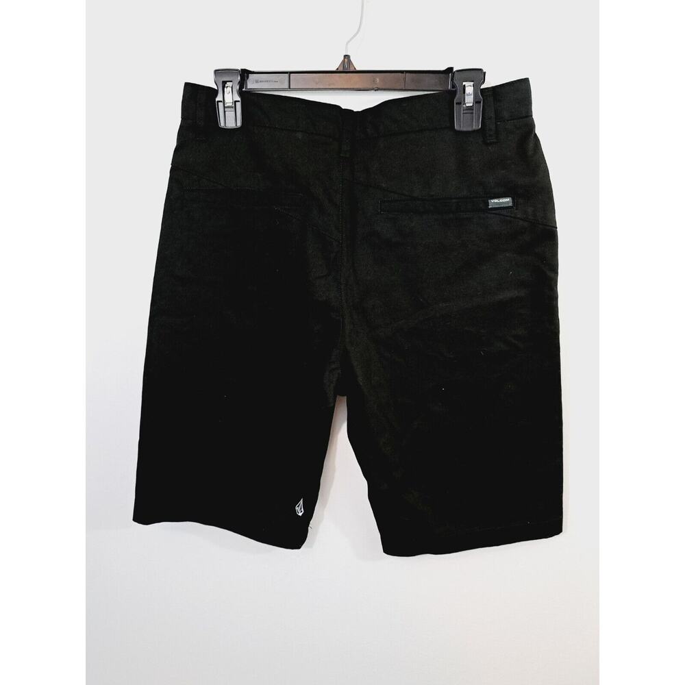 NWT $50 Volcom VMonty Black Straight Chino Stretch Shorts Golf Travel Size 30 - Picture 2 of 6